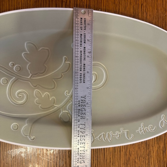 Hallmark Savor The Day Sage Green Platter - Picture 5 of 6